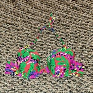 Aerie Multicolor Floral Bikini Top